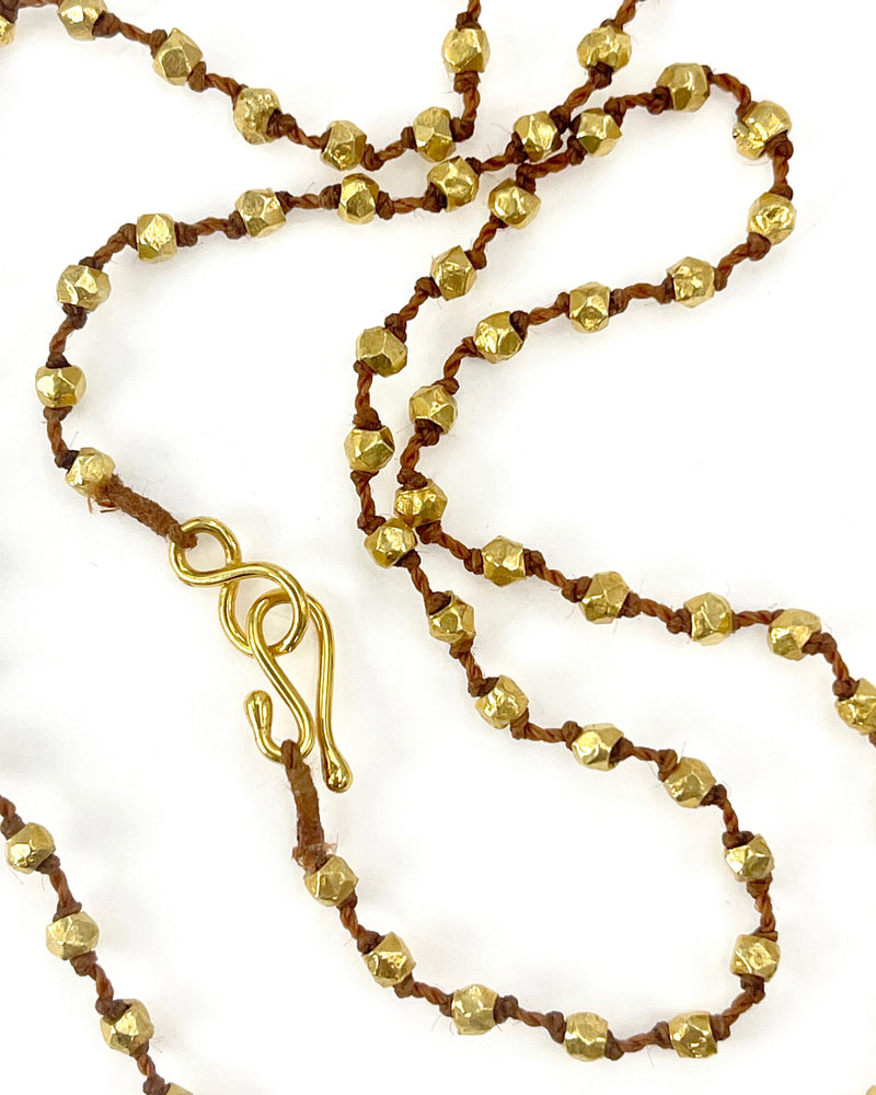 Knotted Vermeil Bead Necklace