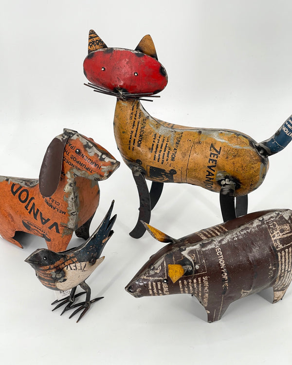 Recycled Metal Animal Sculptures