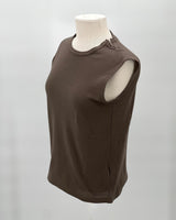 Cotton Crepe Muscle Tank Top