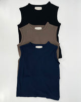 Cotton Crepe Muscle Tank Top