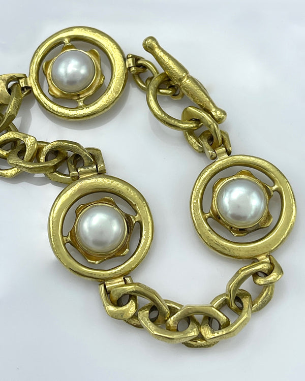 Vaubel Designs Pearl in Circle Bracelet