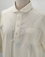 Basco Cotton Pullover Shirt, Ivory