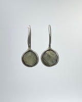 Small Faceted Organic Stone Drop Earrings