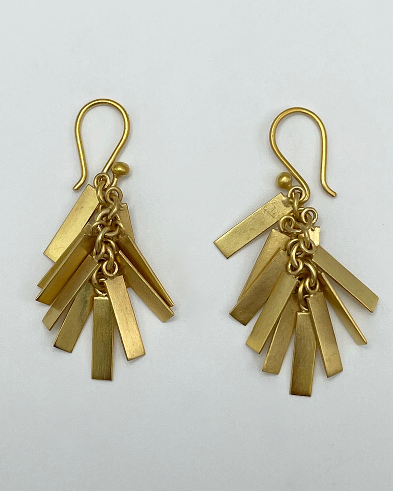 Jane Diaz Short Rectangle Cluster Drop Earrings