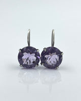 Classic Faceted Stone Drop Earrings