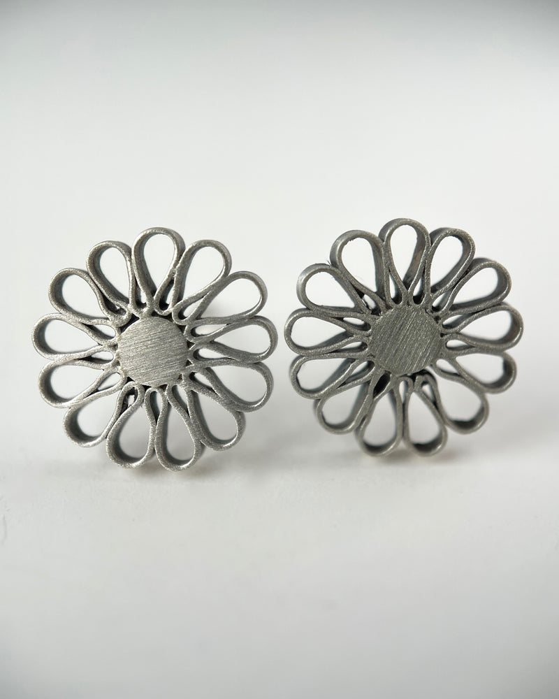 Filigree Flower Stud Earrings