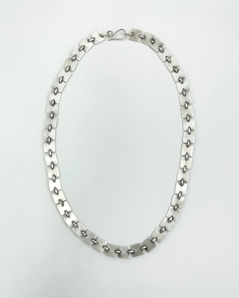 Jane Diaz Square Disc Chain Necklace