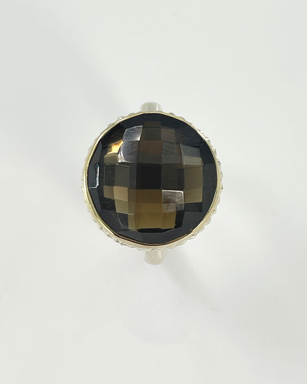 Jamie Joseph Checkerboard Smoky Quartz Ring