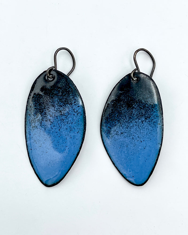 Wonky Oval Enamel Earrings