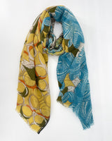 Reed and Oliove Shawl, Light Blue