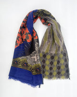 Beautiful Birds Shawl, Mix Green