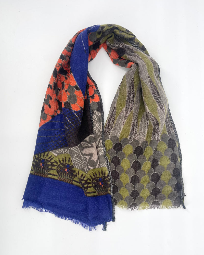 Beautiful Birds Shawl, Mix Green