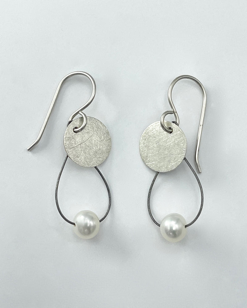 Lorelei Hamm Sterling Silver and Pearl Earrings