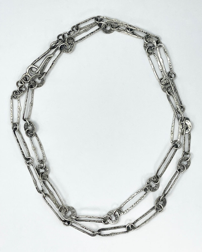 Oval and Circle Loop Necklace