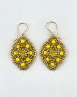 Miguel Ases Yellow Dot Drop Earrings