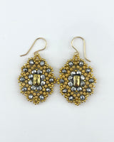 Miguel Ases Oval Gold Earrings