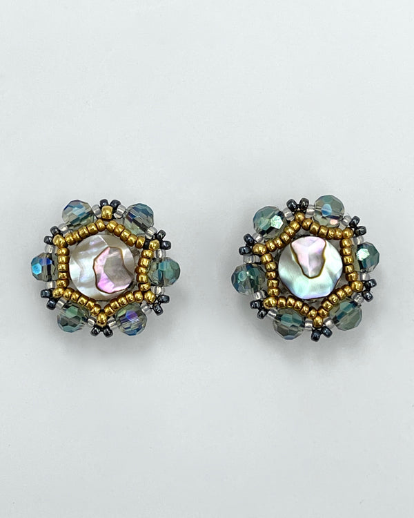 Miguel Ases Small Button Earrings