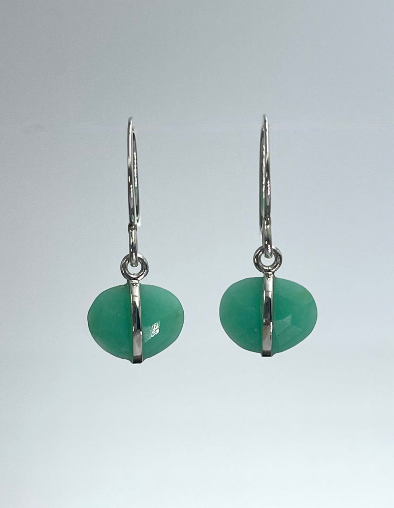 Melissa Joy Manning Single Drop Silver Wrapped Earrings