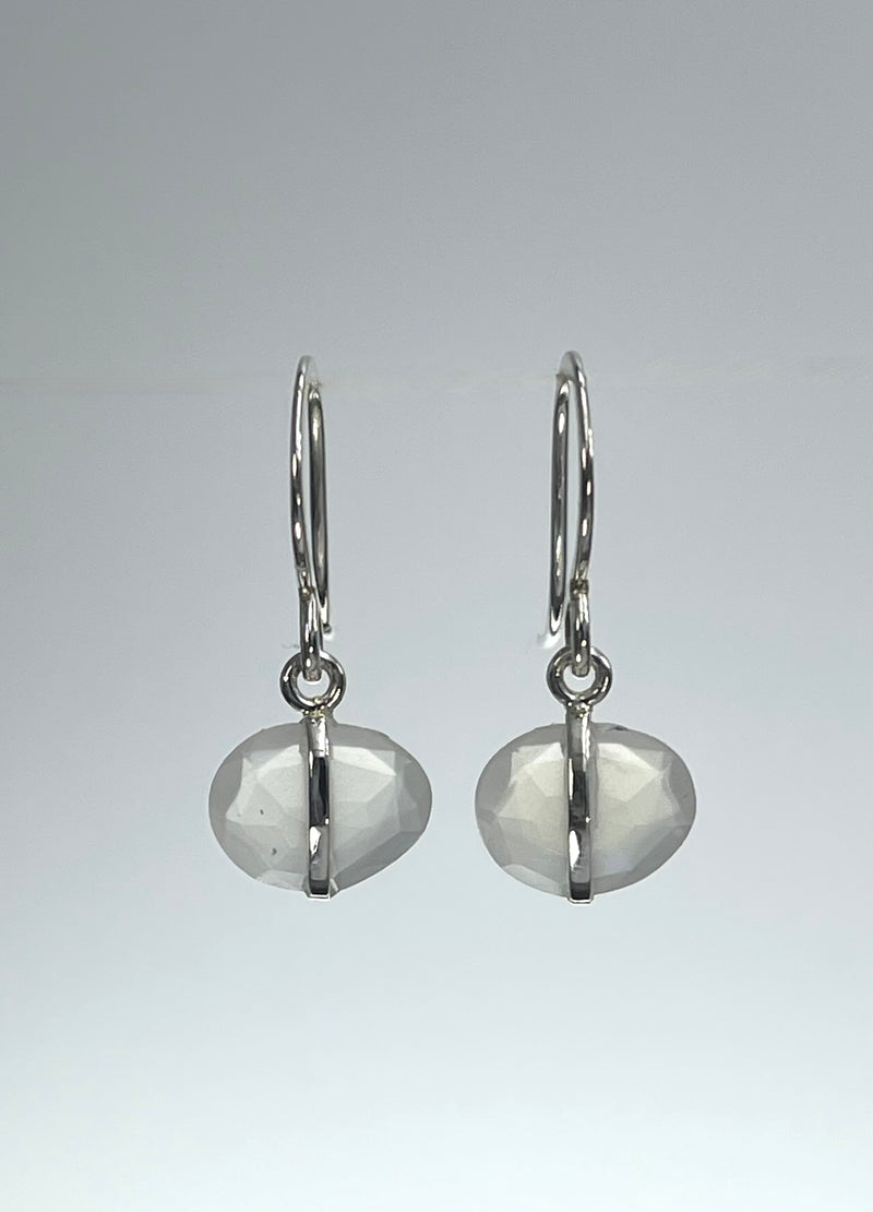 Melissa Joy Manning Single Drop Silver Wrapped Earrings