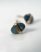 Melissa Joy Manning 14K Bezel Australian Opal Earrings