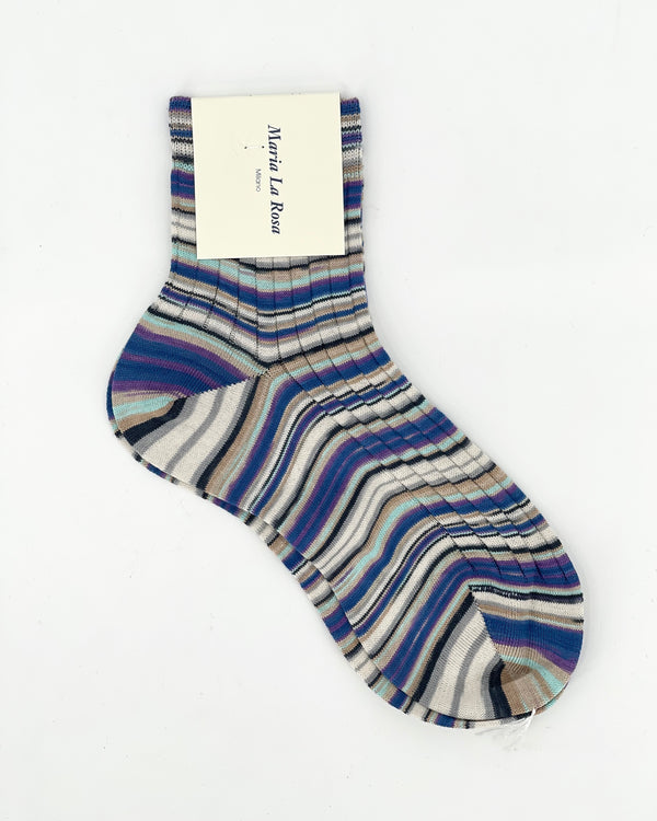 Women's  Narrow Striped Cotton Socks