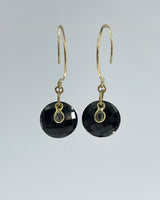Margaret Solow Black Spinel & Diamond Earrings