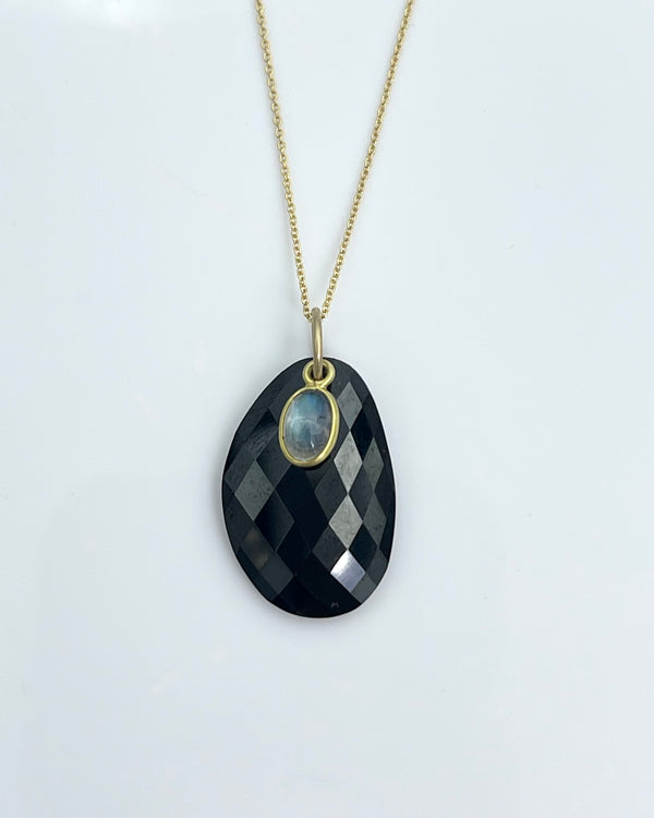 Margaret Solow Black Spinel and Moonstone Necklace