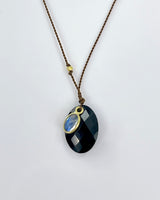 Margaret Solow Black Spinel and Moonstone Necklace
