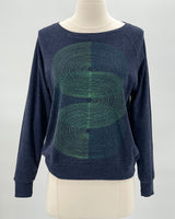 Double S Curve Blueberry Pullover