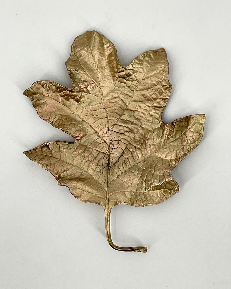 Pewter Hydrangea Leaf Dish