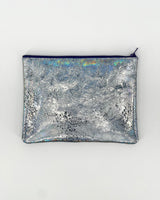Sky Distress Hologram Leather Pouches
