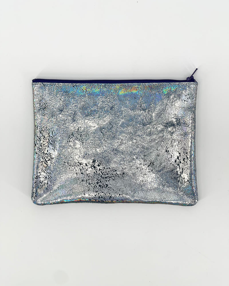 Large Leather Zip Pouches