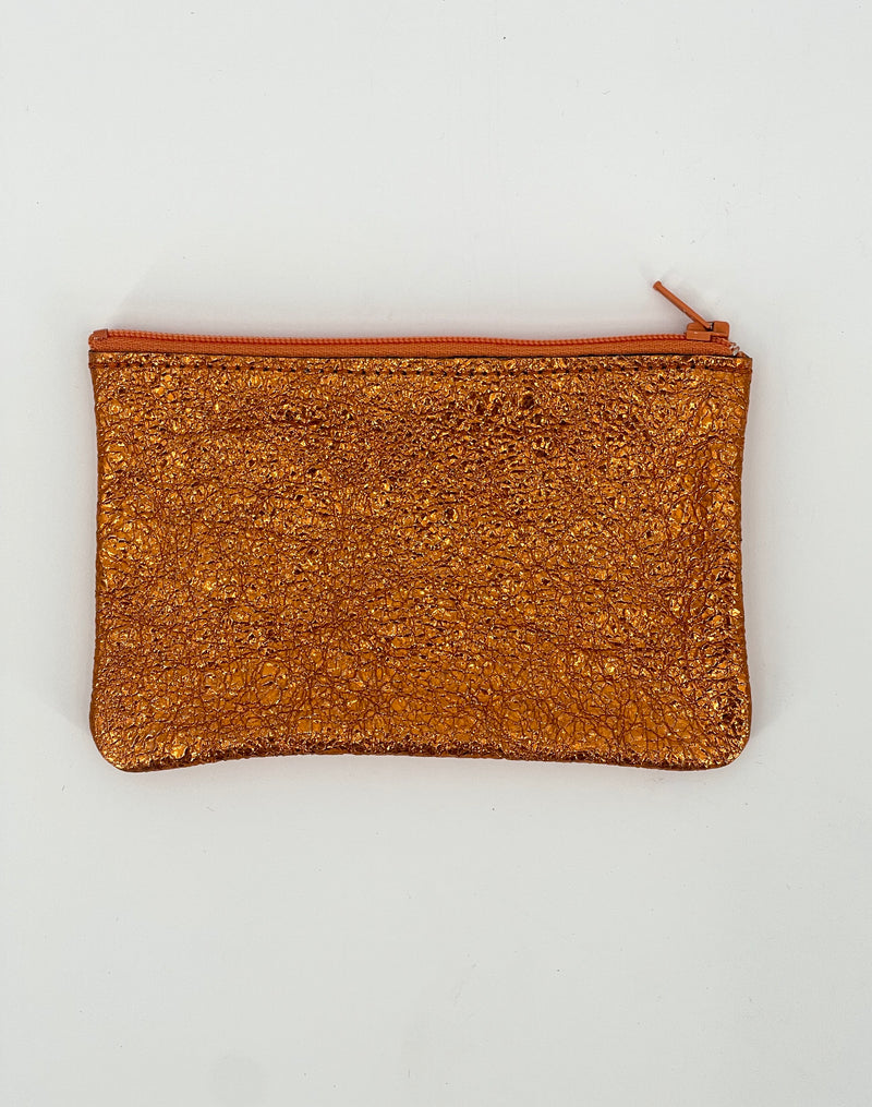 Small Leather Zip Pouches
