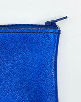 Hologram Cobalt Leather Pouches