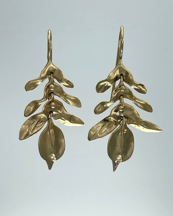 TenThousandThings 10kt. Gold Wild Fern Earrings