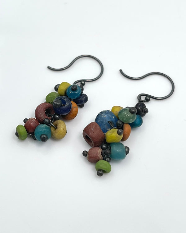 Ten Thousand Things Spiral Ancient Bead Earrings