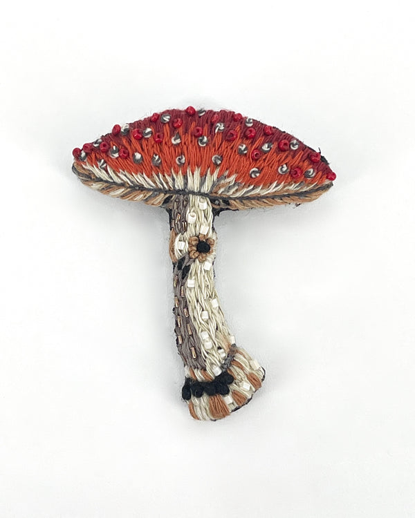 Fly Amanita Mushroom Brooch