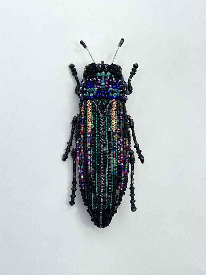 Noir Beetle Brooch