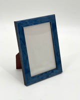 Narrow Burl Wood Blue Frames