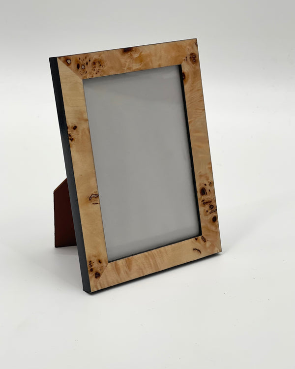 Narrow Burl Wood Picture Frame