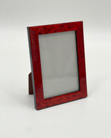 Narrow Burl Wood Red Frames