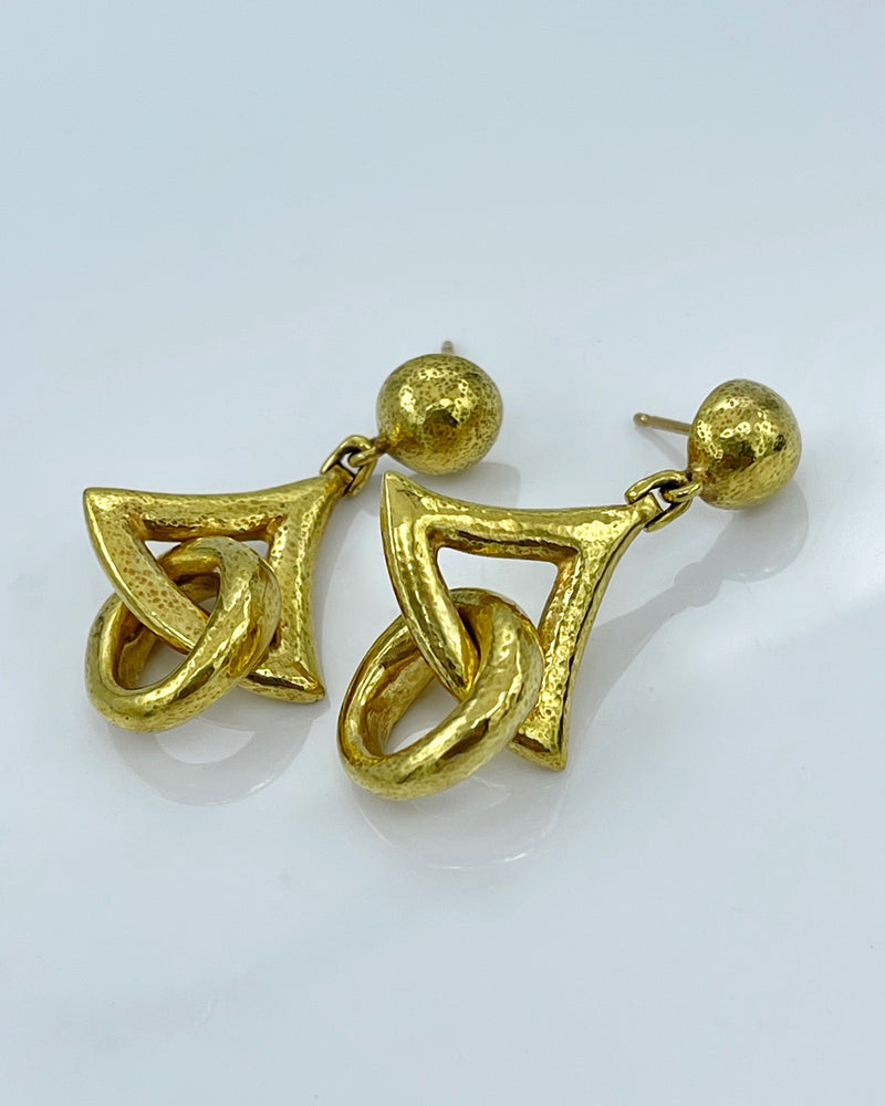 Triangle & Ring Drop Earrings