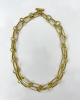 Linked Oval & Round Chain Necklace
