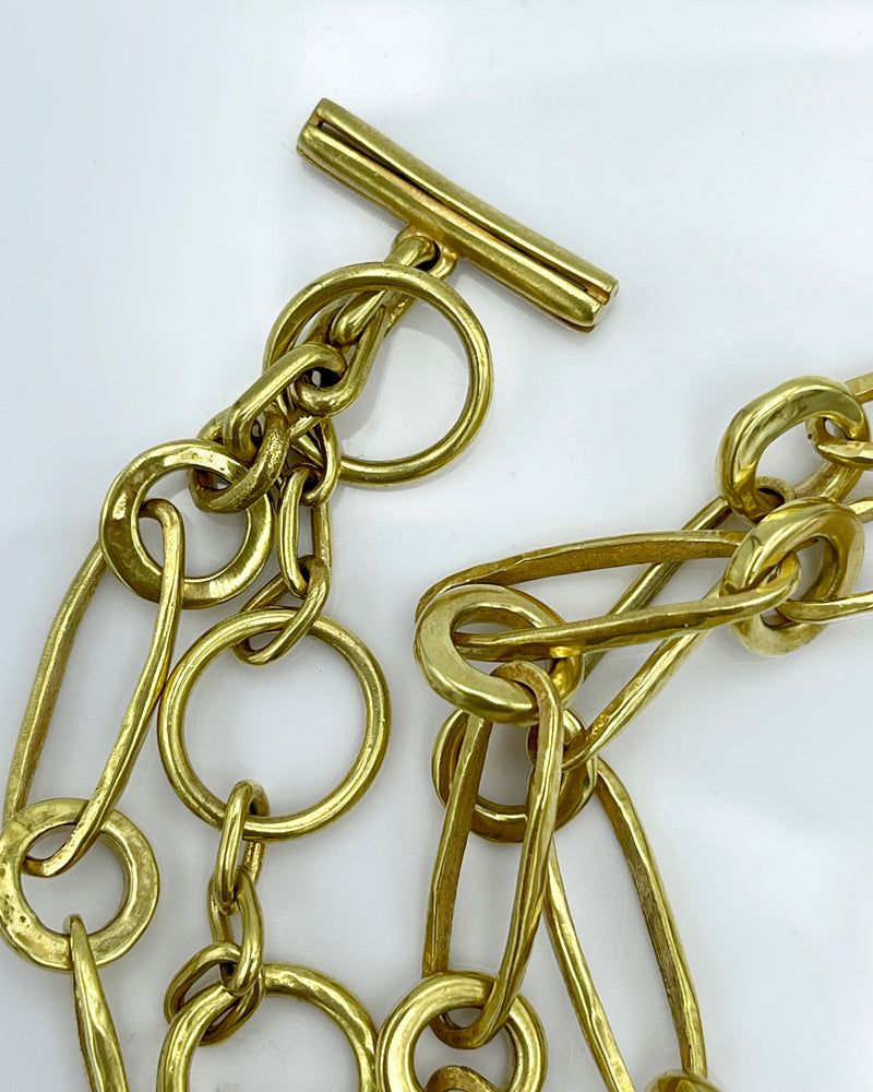 Linked Oval & Round Chain Necklace