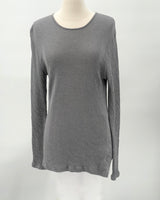 Hi-Soft Double Faced Long Sleeve Top, Charcoal