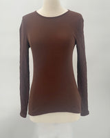 Hi-Soft Double Faced Long Sleeve Top, Chocolate