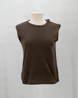 Cotton Crepe Muscle Tank Top