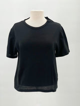 Cotton Crepe Short Sleeve Crew Top