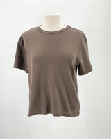 Cotton Crepe Short Sleeve Crew Top