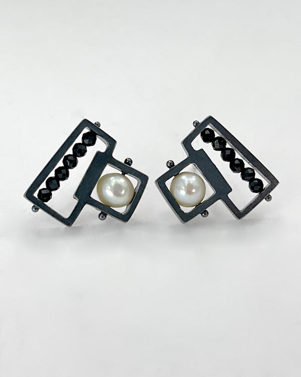 Ashka Dymel Mini Rectangle & Square Earrings